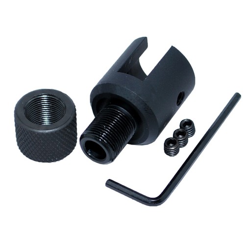 Anodized aluminum black muzzle - aluminum,