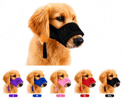 Dog muzzle mouth cover anti - muzzle,